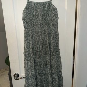 Trixxi Dusty Green Floral Maxi Sundress